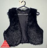 Colete Peludo Preto